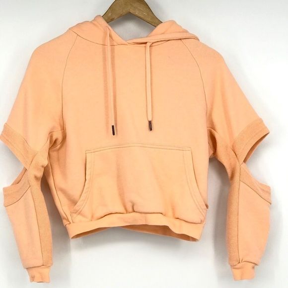 NDLSS neon orange open elbow hoodie - Picture 2 of 11